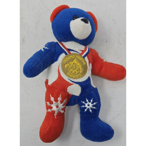 Vintage Official Olympic Winter Team 2002 Gold Medal Beanie Baby Bear